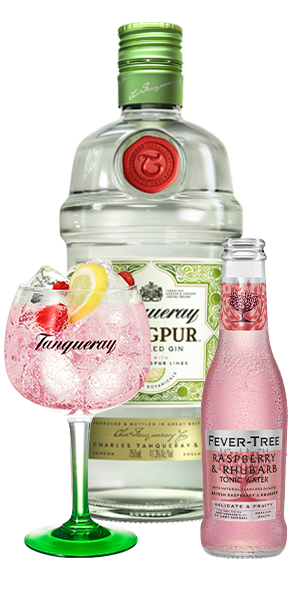 Tanqueray Rangpur & Lemon wedge and Raspberry